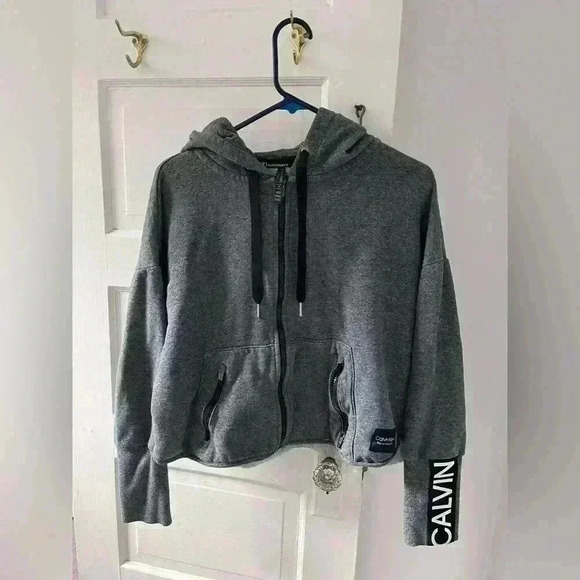 Calvin Klein Tops - calvin klein‎ grey zip up hoodie